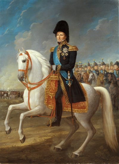 Karl XIV Johan, König von Schweden und Norwegen (1763-1844), als Kronprinz, Einzug in Leipzig 1813 von Fredric Westin